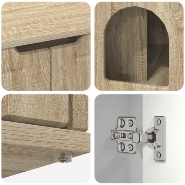 vidaXL Mačka Dom Sonoma 85 x 55 x 50,5 cm Kompozitné drevo – Obrázok 10