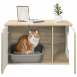 vidaXL Mačka Dom Sonoma 85 x 55 x 50,5 cm Kompozitné drevo – Obrázok 11