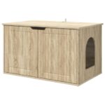vidaXL Mačka Dom Sonoma 85 x 55 x 50,5 cm Kompozitné drevo – Obrázok 2