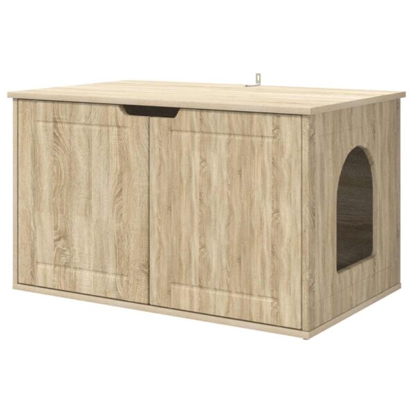 vidaXL Mačka Dom Sonoma 85 x 55 x 50,5 cm Kompozitné drevo – Obrázok 2