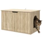 vidaXL Mačka Dom Sonoma 85 x 55 x 50,5 cm Kompozitné drevo – Obrázok 3