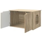 vidaXL Mačka Dom Sonoma 85 x 55 x 50,5 cm Kompozitné drevo – Obrázok 5