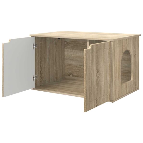 vidaXL Mačka Dom Sonoma 85 x 55 x 50,5 cm Kompozitné drevo – Obrázok 5