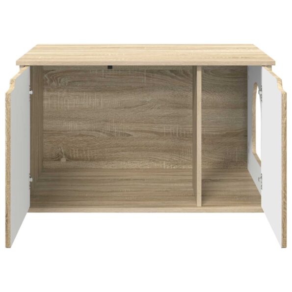 vidaXL Mačka Dom Sonoma 85 x 55 x 50,5 cm Kompozitné drevo – Obrázok 6