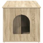vidaXL Mačka Dom Sonoma 85 x 55 x 50,5 cm Kompozitné drevo – Obrázok 8