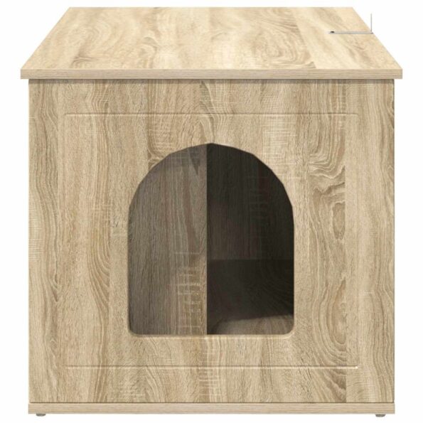 vidaXL Mačka Dom Sonoma 85 x 55 x 50,5 cm Kompozitné drevo – Obrázok 8
