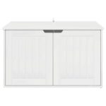 vidaXL Mačka Dom Lesklá biela 85 x 55 x 50,5 cm Kompozitné drevo – Obrázok 7