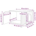 vidaXL Mačka Dom Remeselnícky dub 85 x 55 x 50,5 cm Kompozitné drevo – Obrázok 13