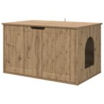 vidaXL Mačka Dom Remeselnícky dub 85 x 55 x 50,5 cm Kompozitné drevo – Obrázok 2
