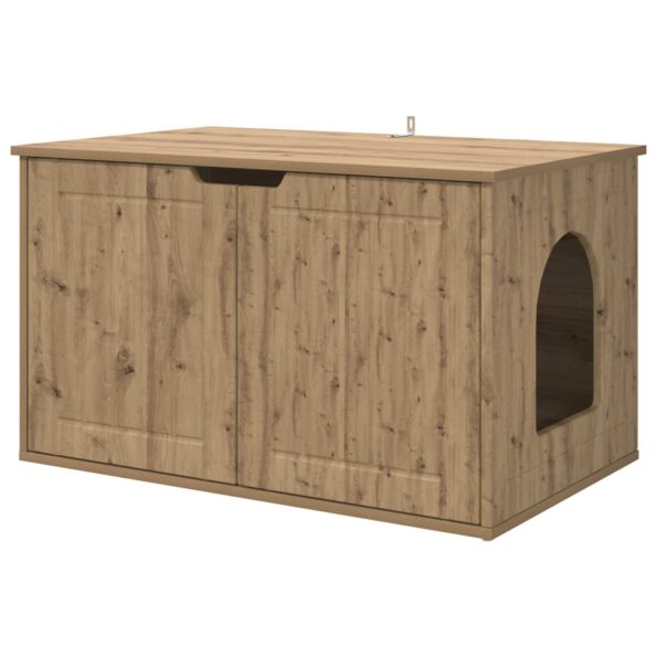 vidaXL Mačka Dom Remeselnícky dub 85 x 55 x 50,5 cm Kompozitné drevo – Obrázok 2