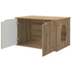 vidaXL Mačka Dom Remeselnícky dub 85 x 55 x 50,5 cm Kompozitné drevo – Obrázok 5
