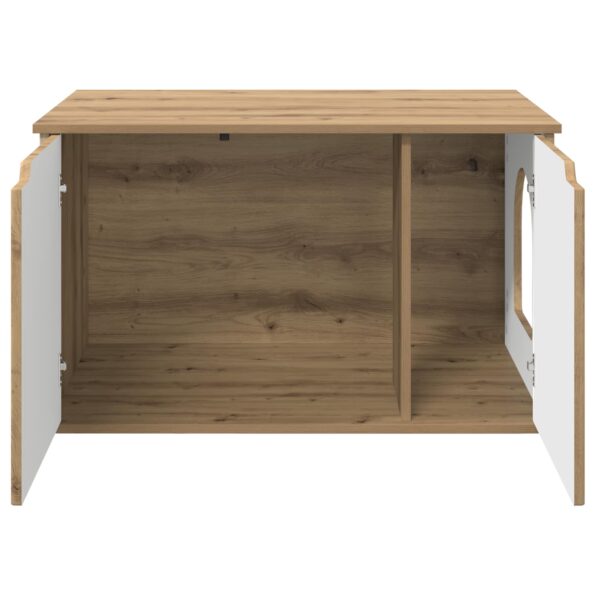 vidaXL Mačka Dom Remeselnícky dub 85 x 55 x 50,5 cm Kompozitné drevo – Obrázok 6