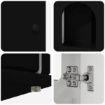 vidaXL Mačka Dom Čierna 85 x 55 x 50,5 cm Kompozitné drevo – Obrázok 10