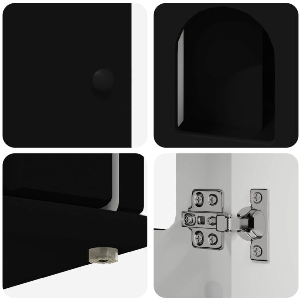 vidaXL Mačka Dom Čierna 85 x 55 x 50,5 cm Kompozitné drevo – Obrázok 10