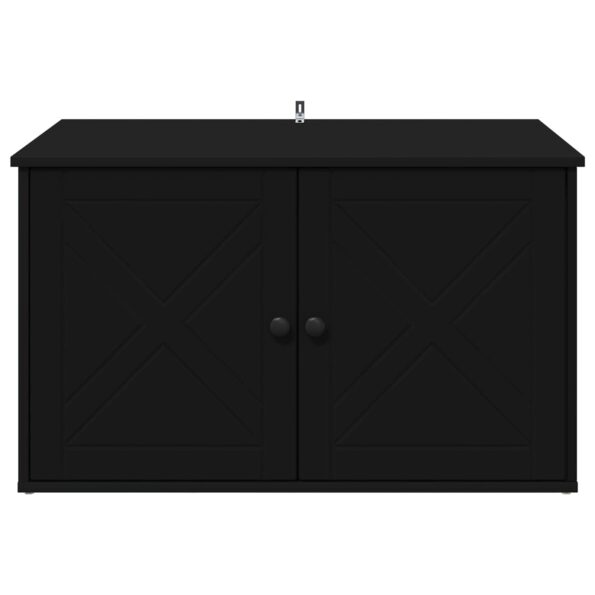 vidaXL Mačka Dom Čierna 85 x 55 x 50,5 cm Kompozitné drevo – Obrázok 7