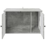 vidaXL Mačka Dom Betónová 85 x 55 x 50 cm Kompozitné drevo – Obrázok 6