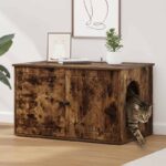 vidaXL Mačka Dom Dymová dub 85 x 55 x 50 cm Kompozitné drevo