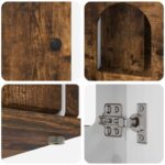 vidaXL Mačka Dom Dymová dub 85 x 55 x 50 cm Kompozitné drevo – Obrázok 10