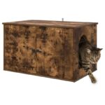 vidaXL Mačka Dom Dymová dub 85 x 55 x 50 cm Kompozitné drevo – Obrázok 3