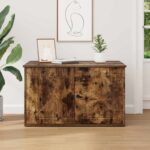 vidaXL Mačka Dom Dymová dub 85 x 55 x 50 cm Kompozitné drevo – Obrázok 4