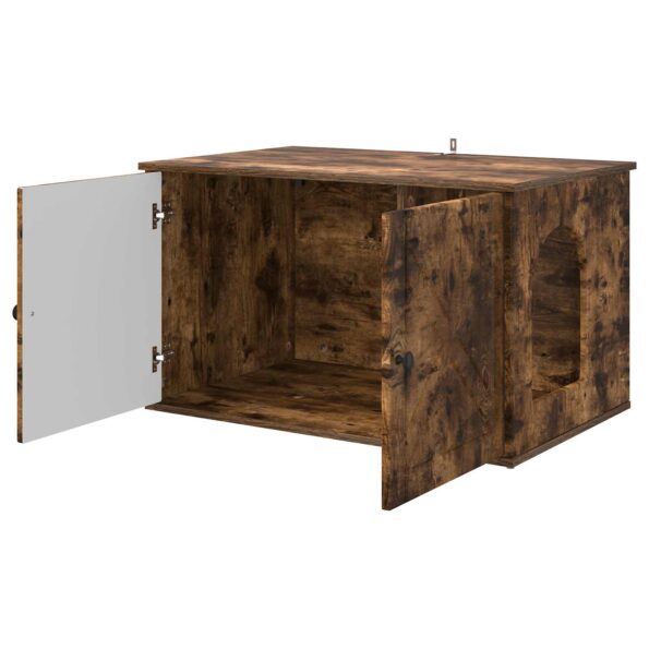 vidaXL Mačka Dom Dymová dub 85 x 55 x 50 cm Kompozitné drevo – Obrázok 5