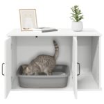 vidaXL Mačka Dom Biela 85 x 55 x 50 cm Kompozitné drevo – Obrázok 10