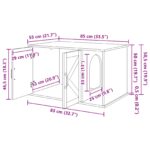 vidaXL Mačka Dom Biela 85 x 55 x 50 cm Kompozitné drevo – Obrázok 12