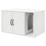 vidaXL Mačka Dom Biela 85 x 55 x 50 cm Kompozitné drevo – Obrázok 2