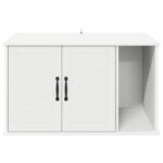 vidaXL Mačka Dom Biela 85 x 55 x 50 cm Kompozitné drevo – Obrázok 6