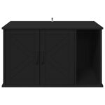 vidaXL Mačka Dom Čierna 85 x 55 x 50 cm Kompozitné drevo – Obrázok 6