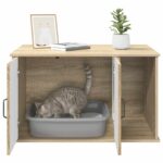vidaXL Mačka Dom Sonoma 85 x 55 x 50 cm Kompozitné drevo – Obrázok 10