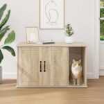vidaXL Mačka Dom Sonoma 85 x 55 x 50 cm Kompozitné drevo – Obrázok 4