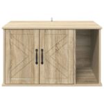 vidaXL Mačka Dom Sonoma 85 x 55 x 50 cm Kompozitné drevo – Obrázok 6
