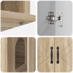 vidaXL Mačka Dom Sonoma 85 x 55 x 50 cm Kompozitné drevo – Obrázok 9