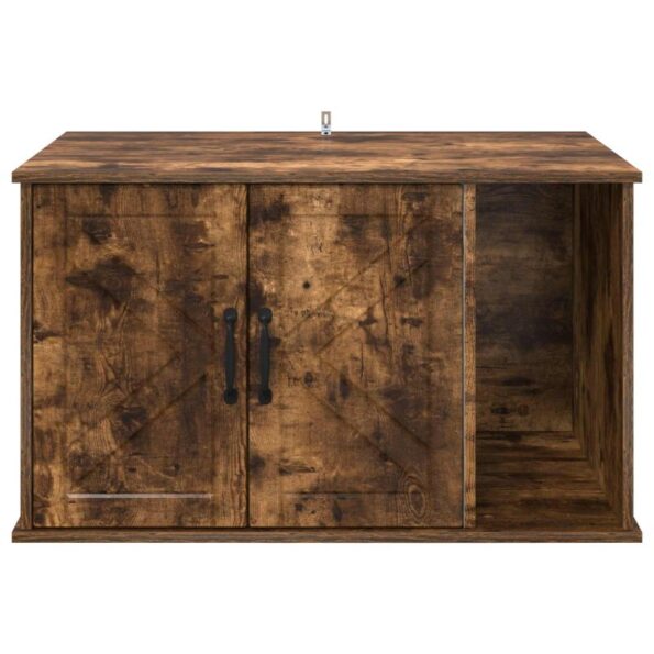 vidaXL Mačka Dom Dymová dub 85 x 55 x 50 cm Kompozitné drevo – Obrázok 6