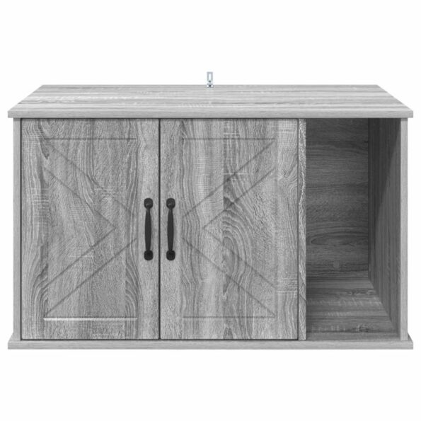 vidaXL Mačka Dom Sivý Sonoma 85 x 55 x 50 cm Kompozitné drevo – Obrázok 6