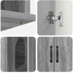 vidaXL Mačka Dom Sivý Sonoma 85 x 55 x 50 cm Kompozitné drevo – Obrázok 9