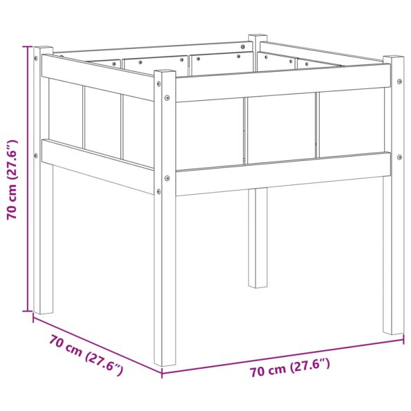 vidaXL Záhradný kvetináč Príroda 70 x 70 x 70 cm – Obrázok 7