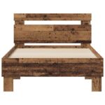 vidaXL Rám postele Staré drevo 98.5 x 200 cm Kompozitné drevo – Obrázok 4