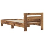 vidaXL Rám postele Staré drevo 98.5 x 200 cm Kompozitné drevo – Obrázok 6