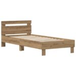 vidaXL Rám postele Remeselný dub 98.5 x 200 cm Kompozitné drevo – Obrázok 3