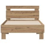 vidaXL Rám postele Remeselný dub 98.5 x 200 cm Kompozitné drevo – Obrázok 4