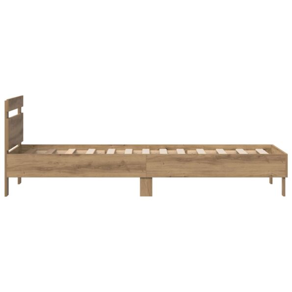 vidaXL Rám postele Remeselný dub 98.5 x 200 cm Kompozitné drevo – Obrázok 5
