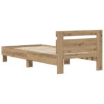 vidaXL Rám postele Remeselný dub 98.5 x 200 cm Kompozitné drevo – Obrázok 6