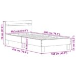 vidaXL Rám postele Remeselný dub 98.5 x 200 cm Kompozitné drevo – Obrázok 9