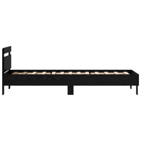 vidaXL Rám postele Čierny dub 98.5 x 200 cm Kompozitné drevo – Obrázok 5