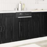 vidaXL Kuchynská skriňa Kalmar Čierny dub 45 x 1,5 x 67 cm