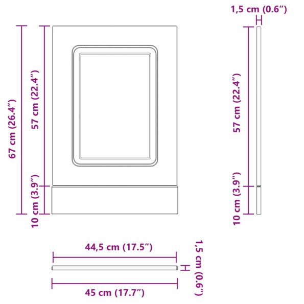 vidaXL Kuchynská skriňa Kalmar Čierny dub 45 x 1,5 x 67 cm – Obrázok 8