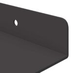 vidaXL Stenná polica s poličkou Nástenný 4 pcs Čierna 30 x 9 x 2,5 cm – Obrázok 8