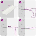 vidaXL Stenná polica s poličkou Nástenný 2 pcs Biela 30 x 9 x 2,5 cm – Obrázok 10